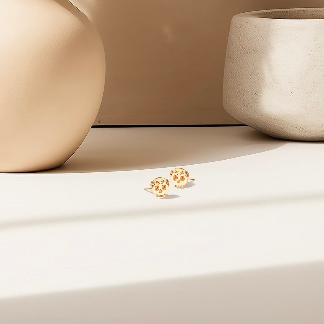 Sugar Skull Stud Earrings