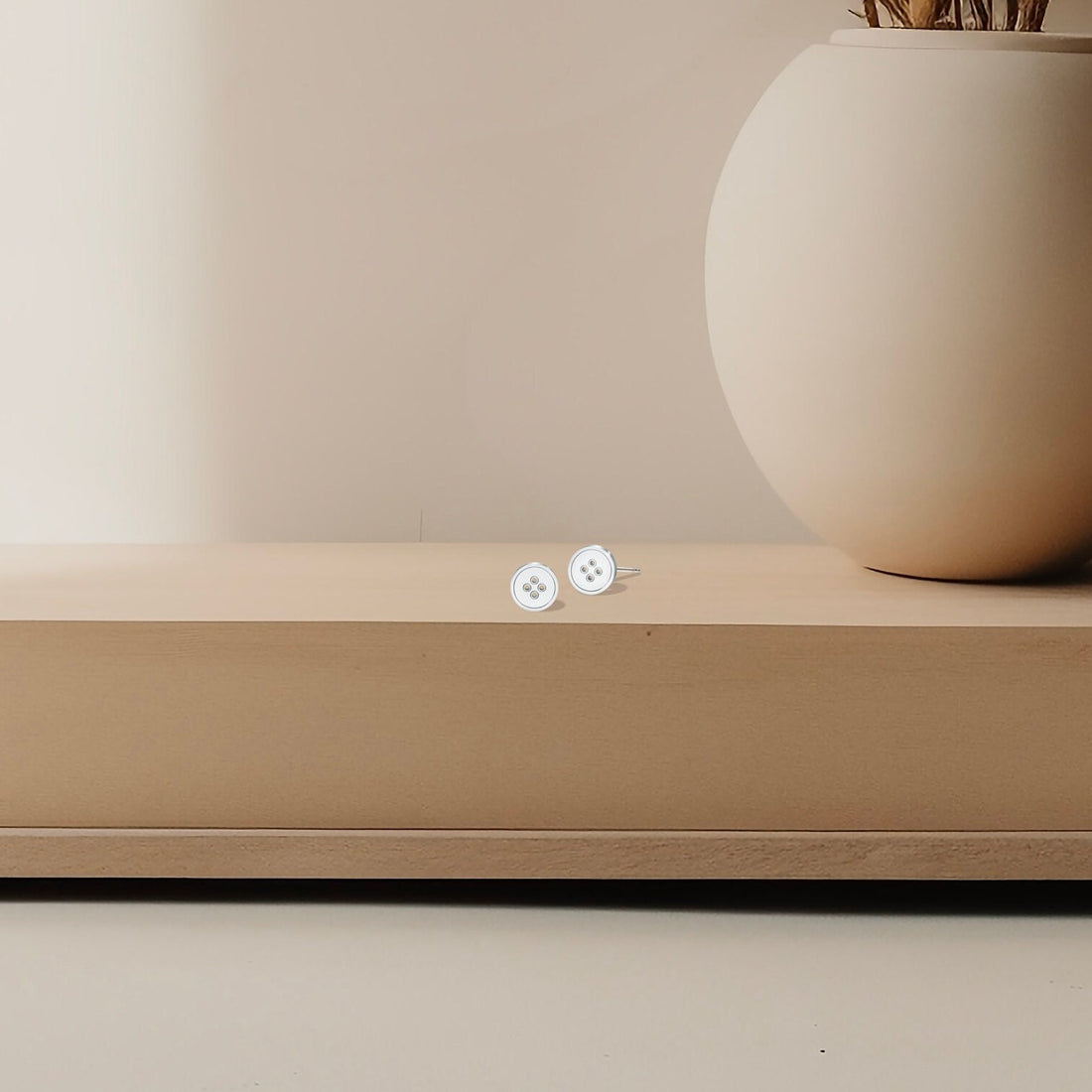 Button Stud Earrings