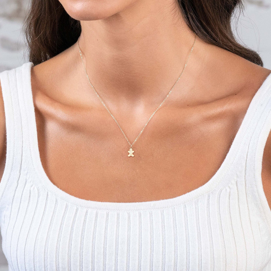 Gingerbread Man Necklace