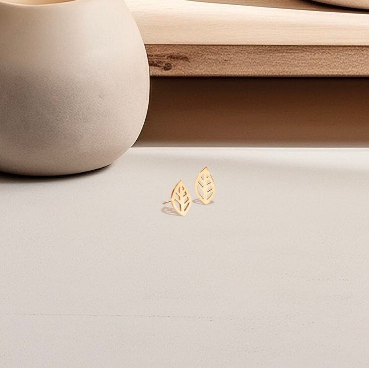 Leaf Stud Earrings