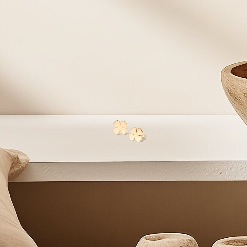 Four Leaf Clover Stud Earrings