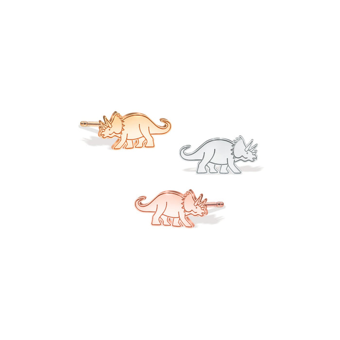 Triceratops Dinosaur Earrings