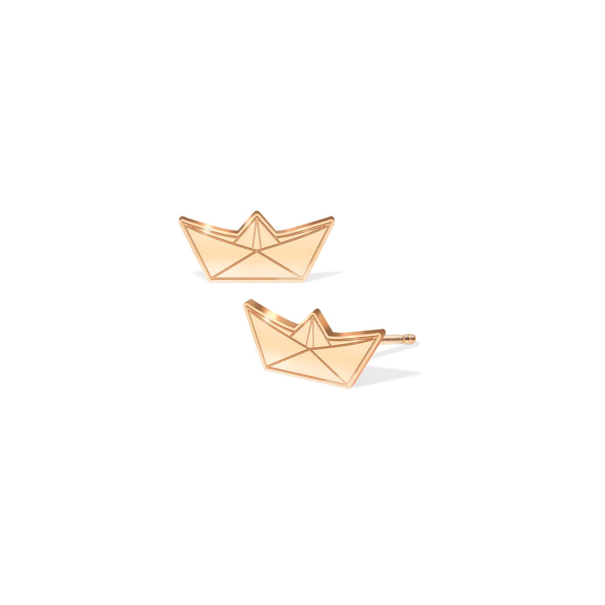 Paper Boat Stud Earrings