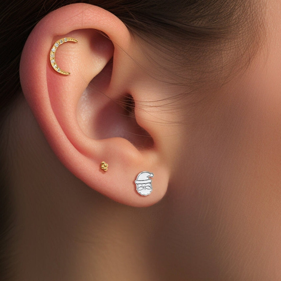 Santa Huggie Earrings