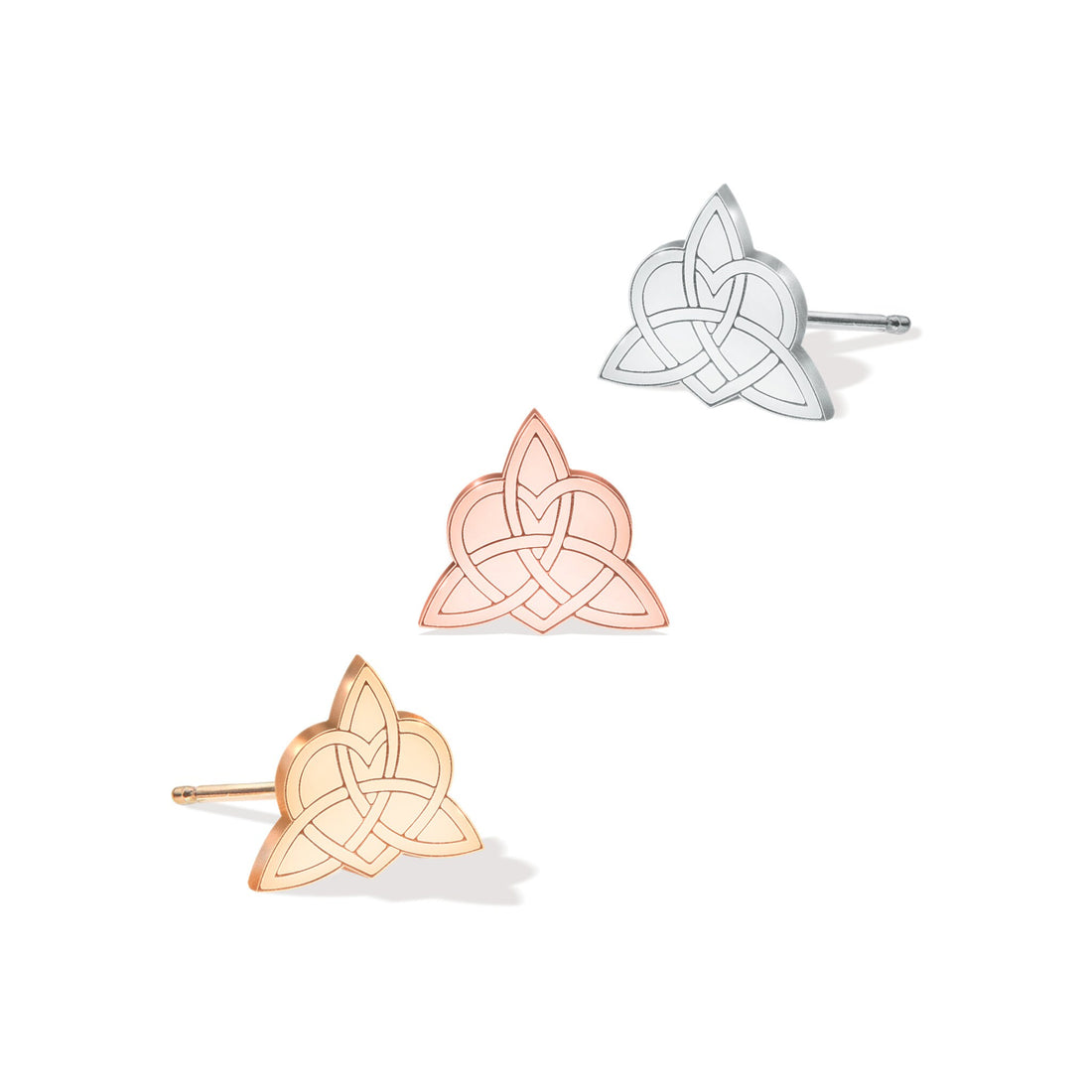 Celtic Knot Love Charm Stud Earrings