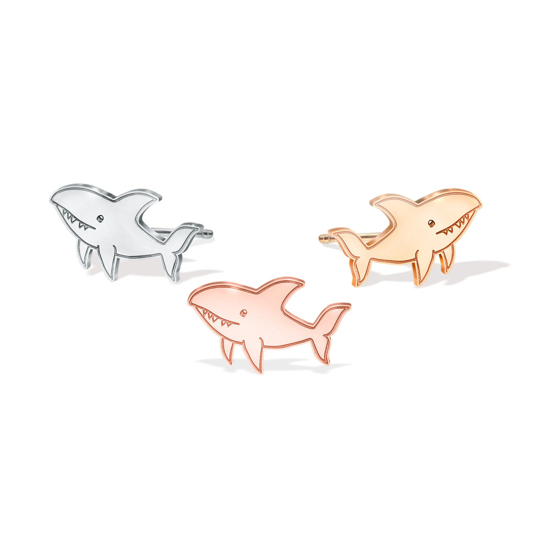 Shark Charm Stud Earrings