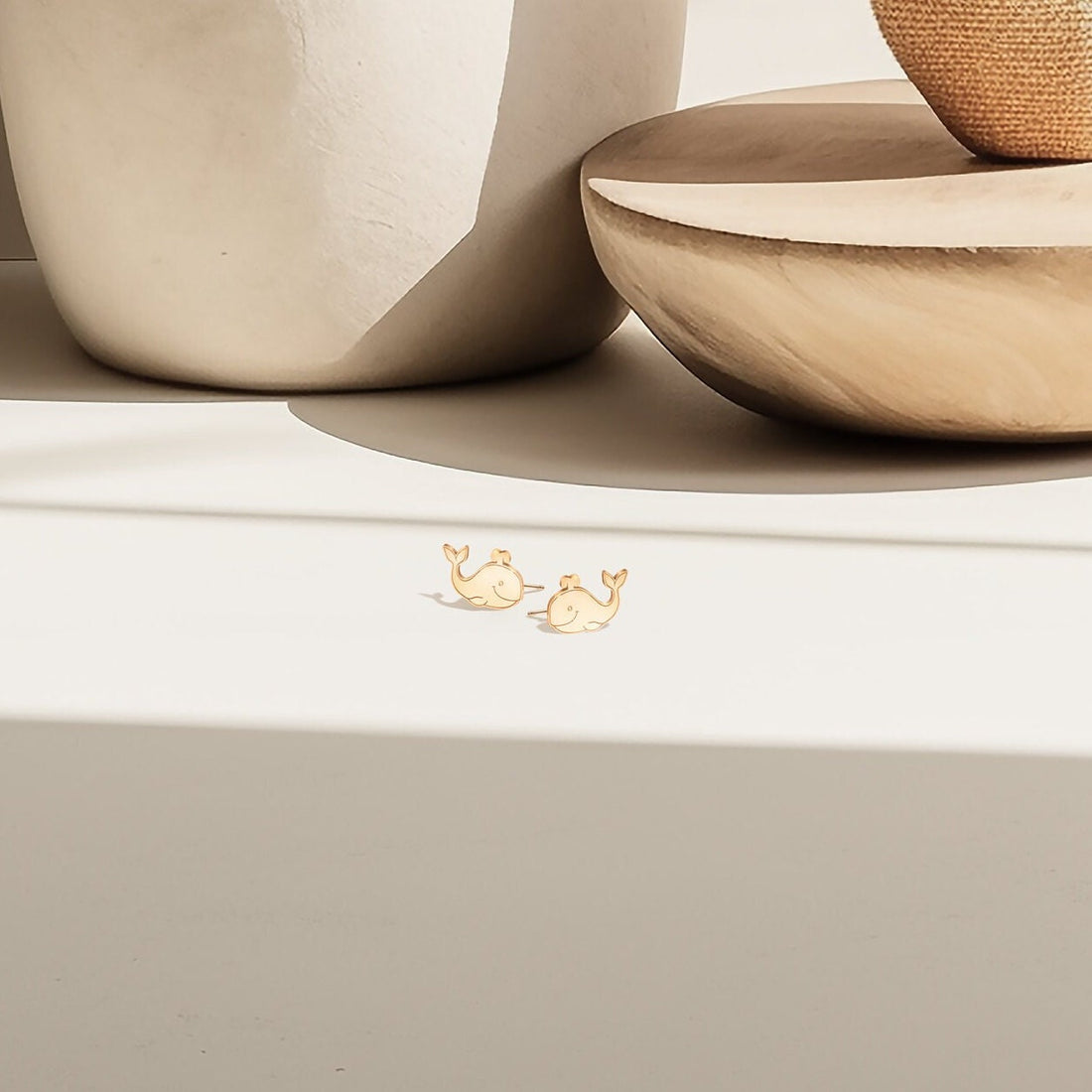 Happy Whale Stud Earrings