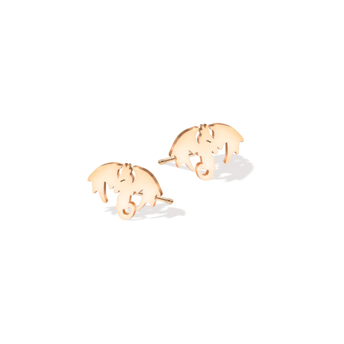 Dragon Charm Stud Earrings
