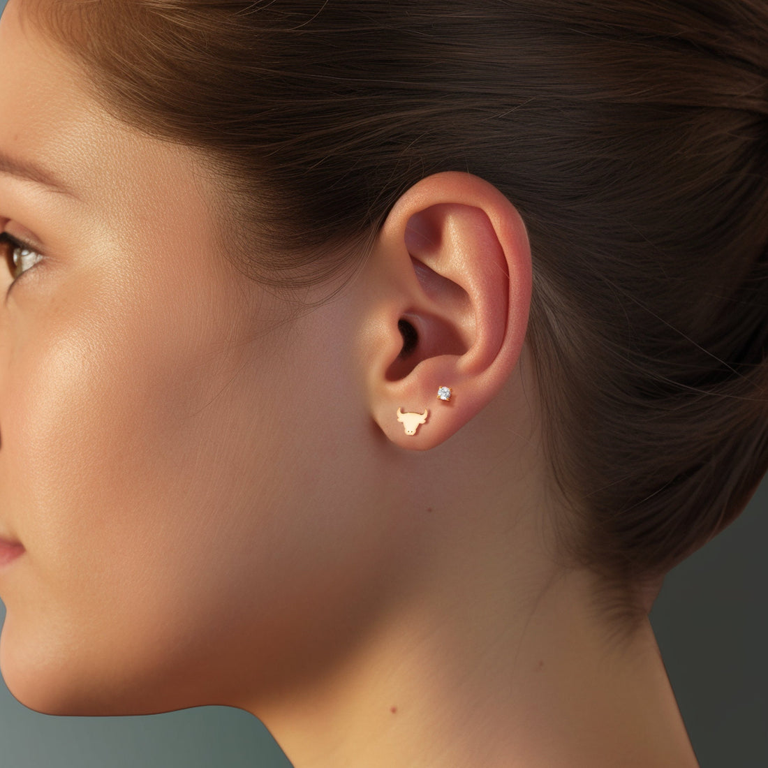 Bull Stud Earrings