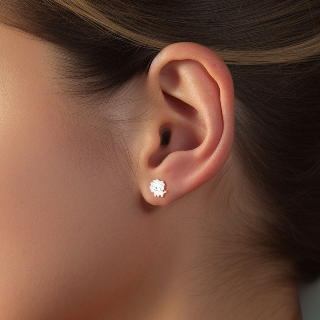 Lion Earrings Dainty