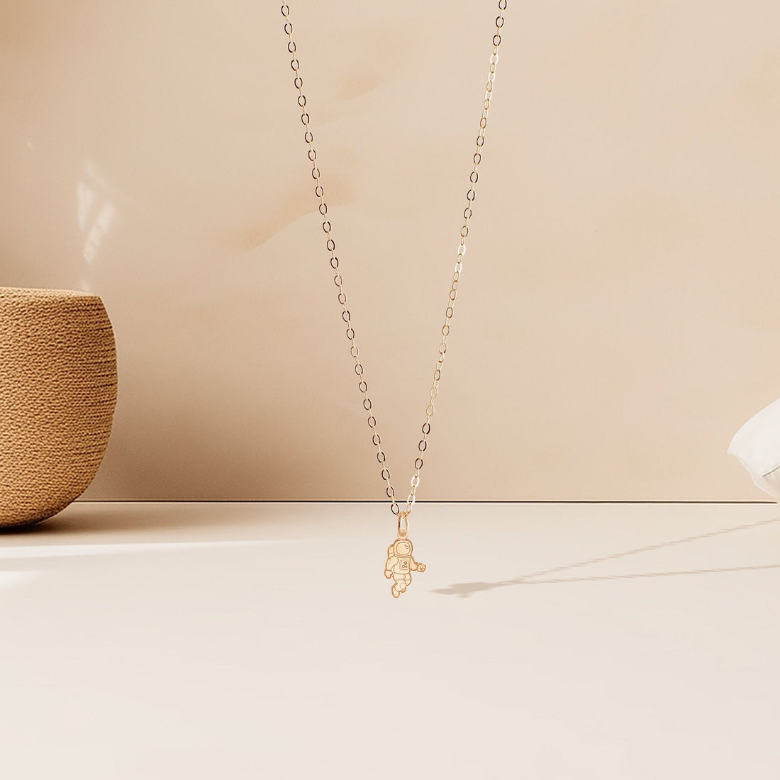 Astronaut Walking Pendant Necklace