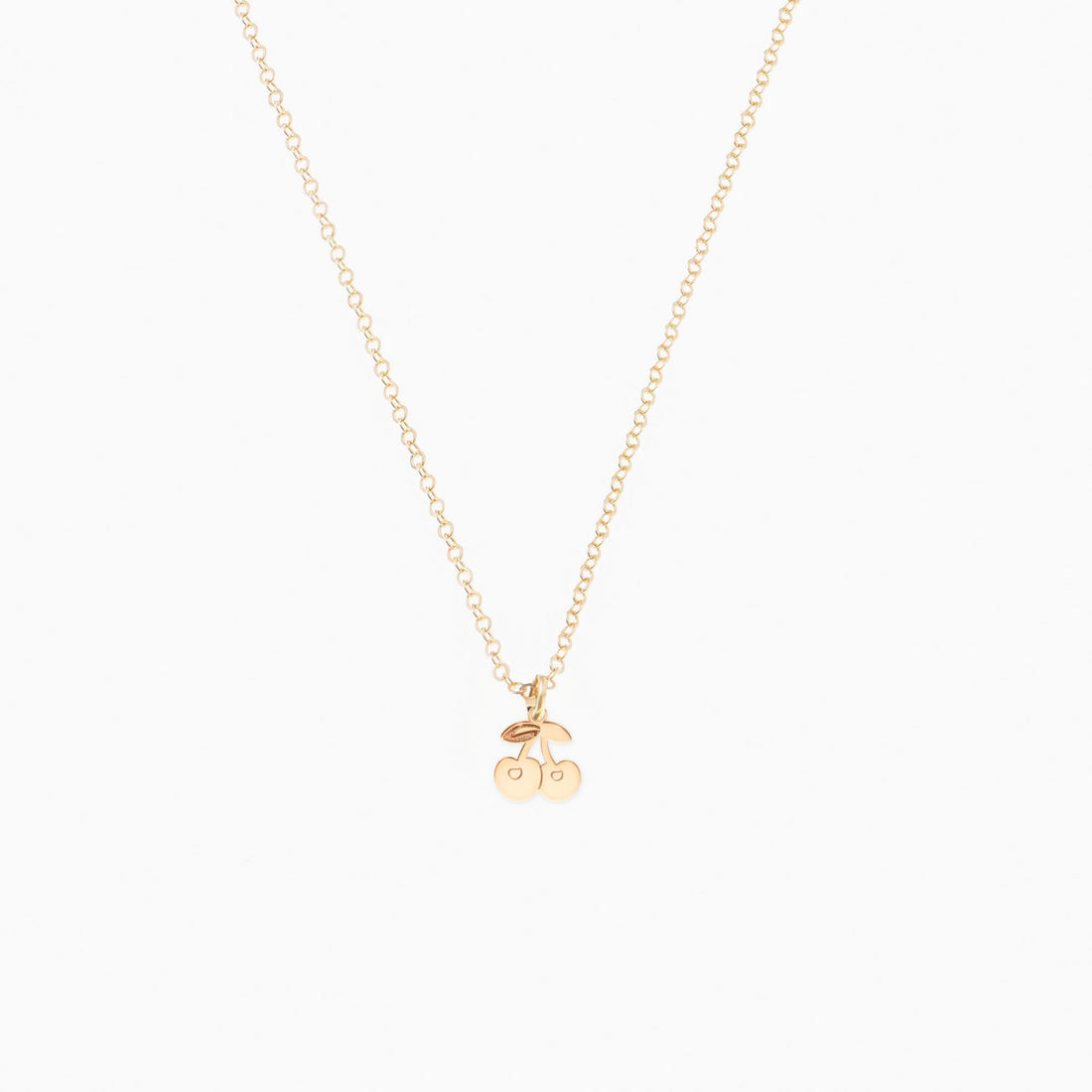 Cherry Pendant Cable Necklace