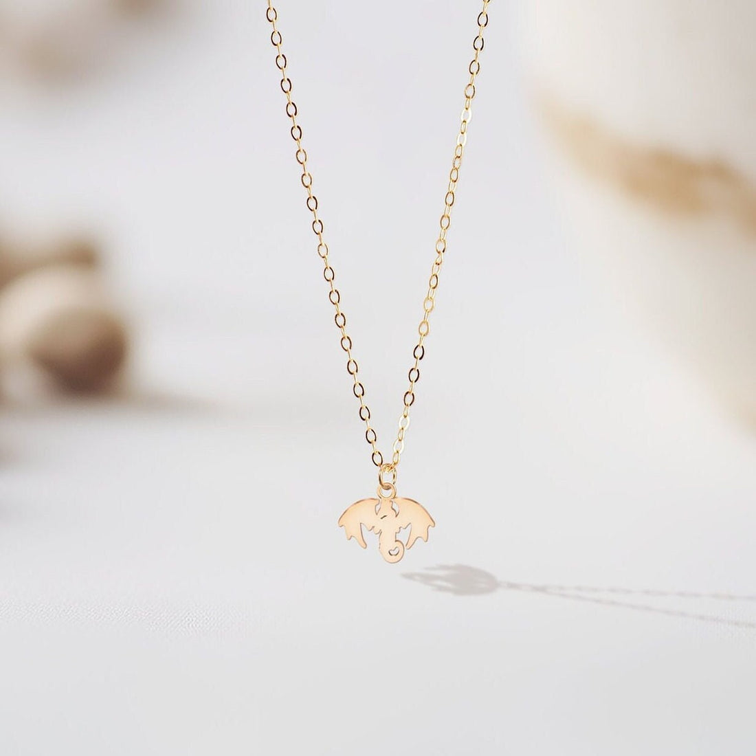 Dragon Jewelry Gold Dragon Pendant Necklace