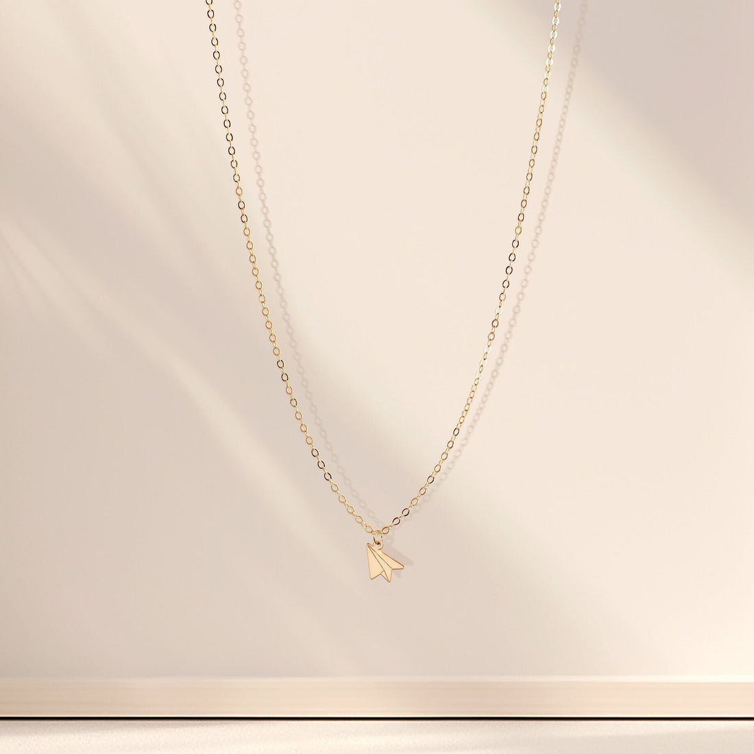 Paper Airplane Pendant Necklace