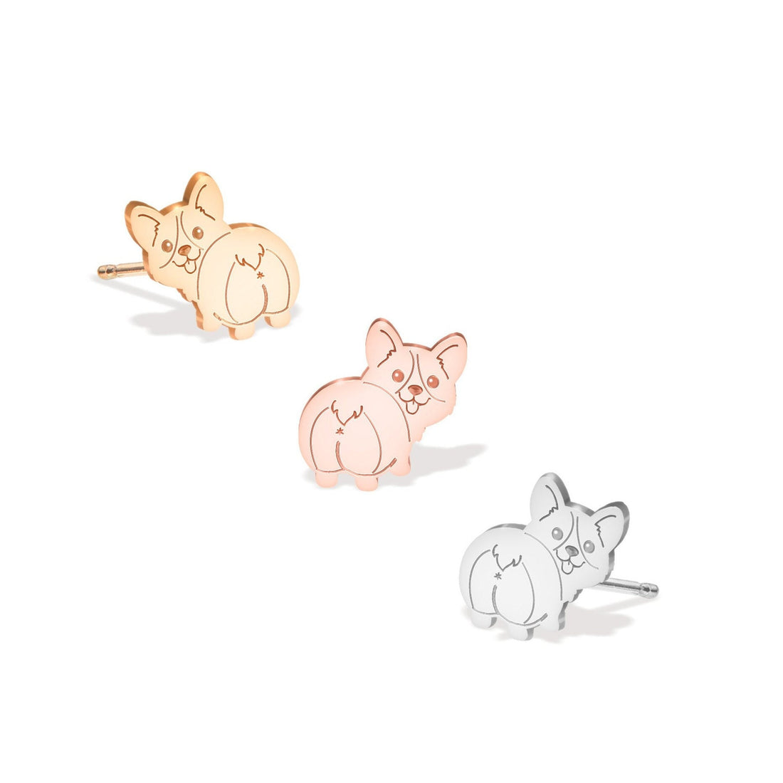 Corgi Dog Stud Earrings