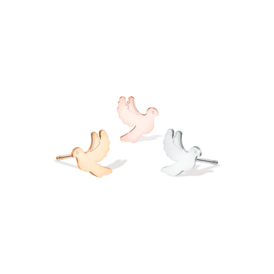 Flying Dove Stud Earrings