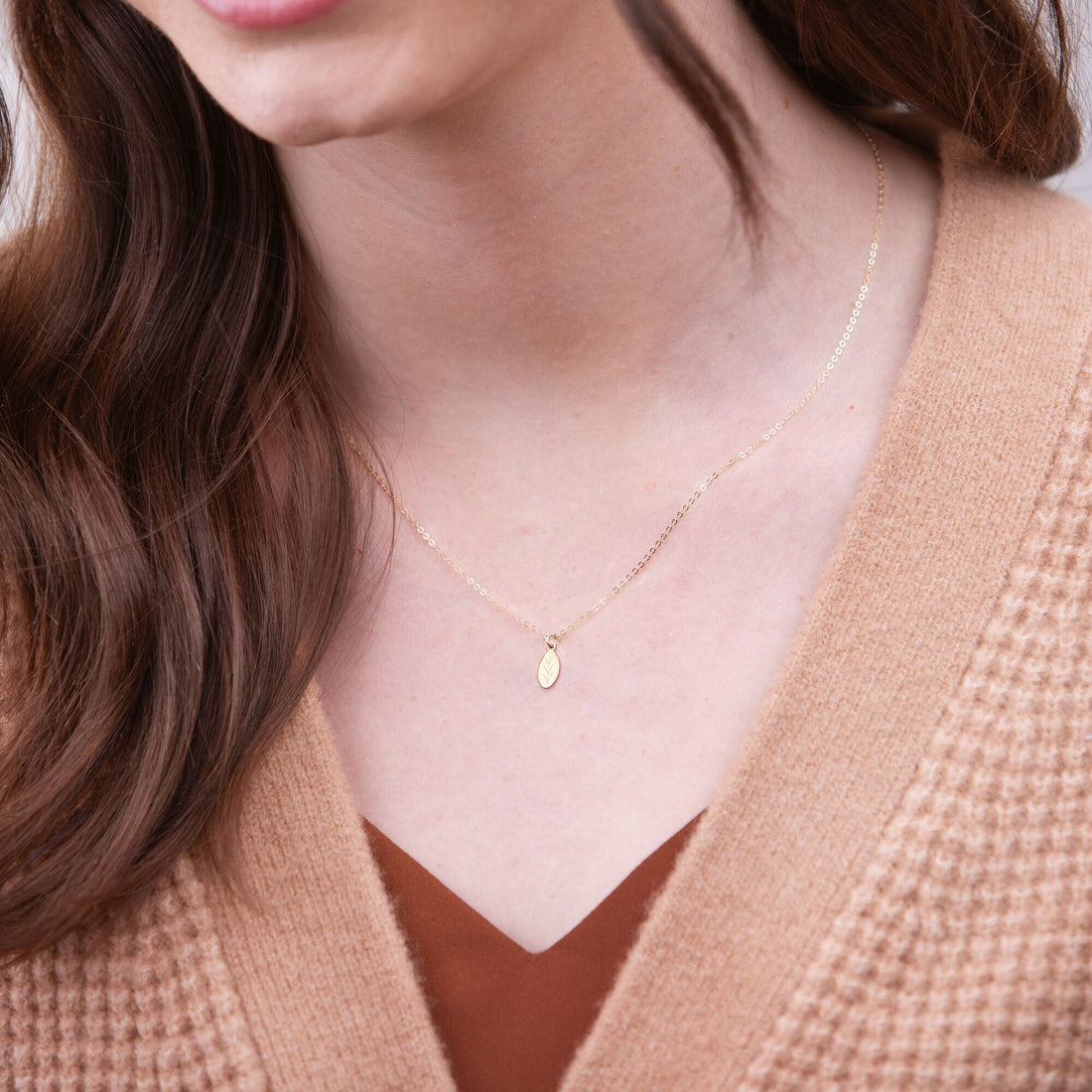 Leaf Necklace Gold
