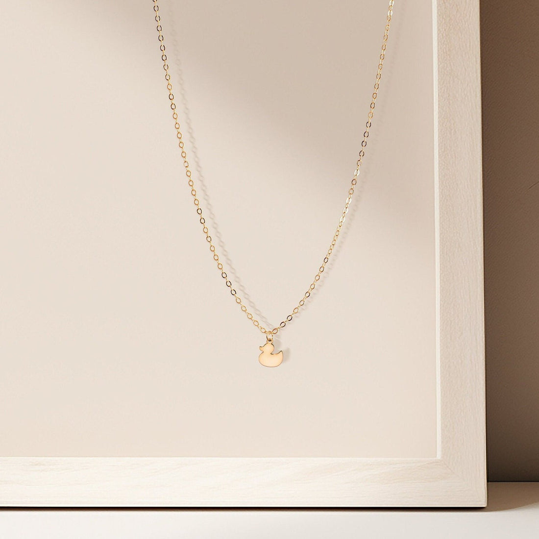 Duck Silhouette Charm Necklace