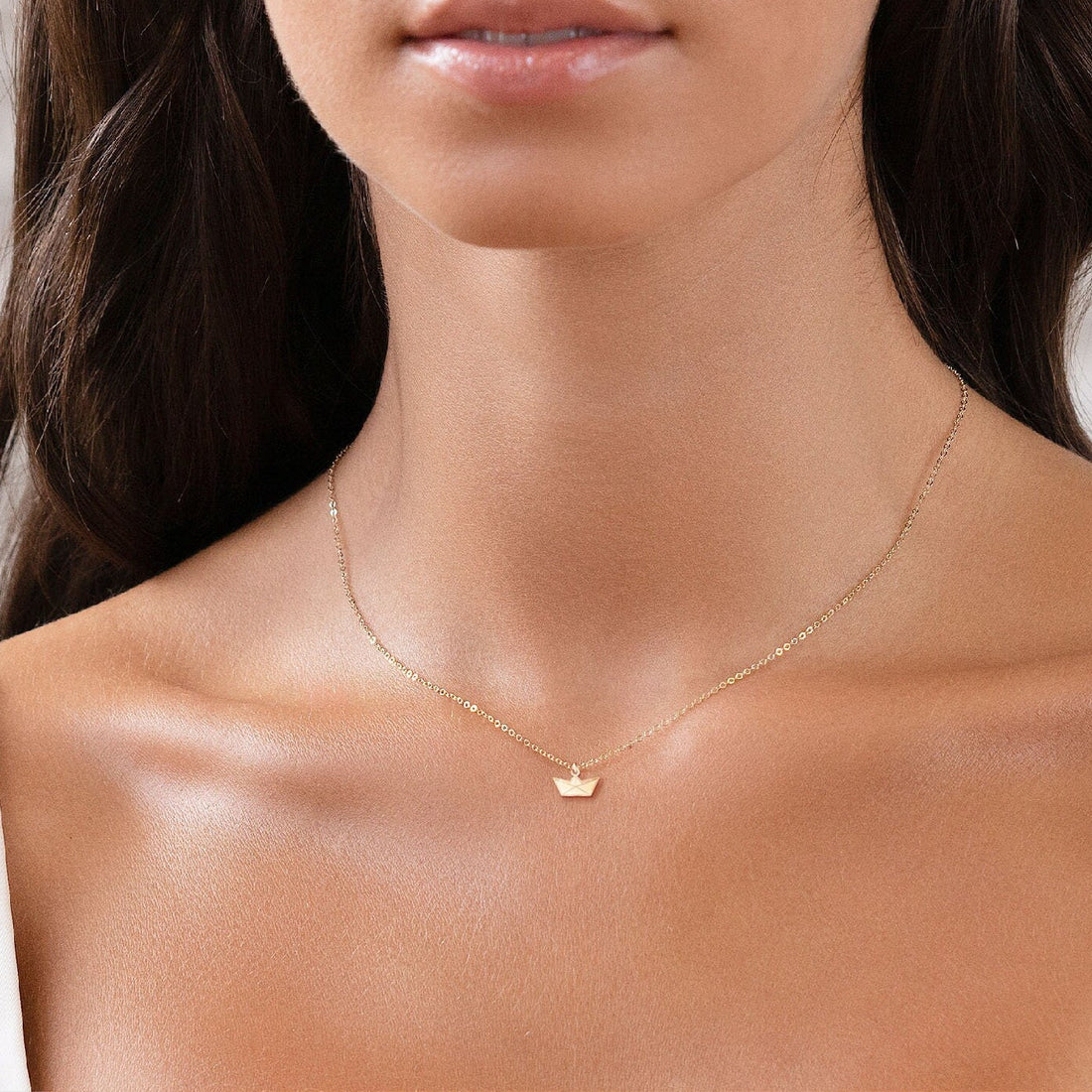 Paper Boat Necklace