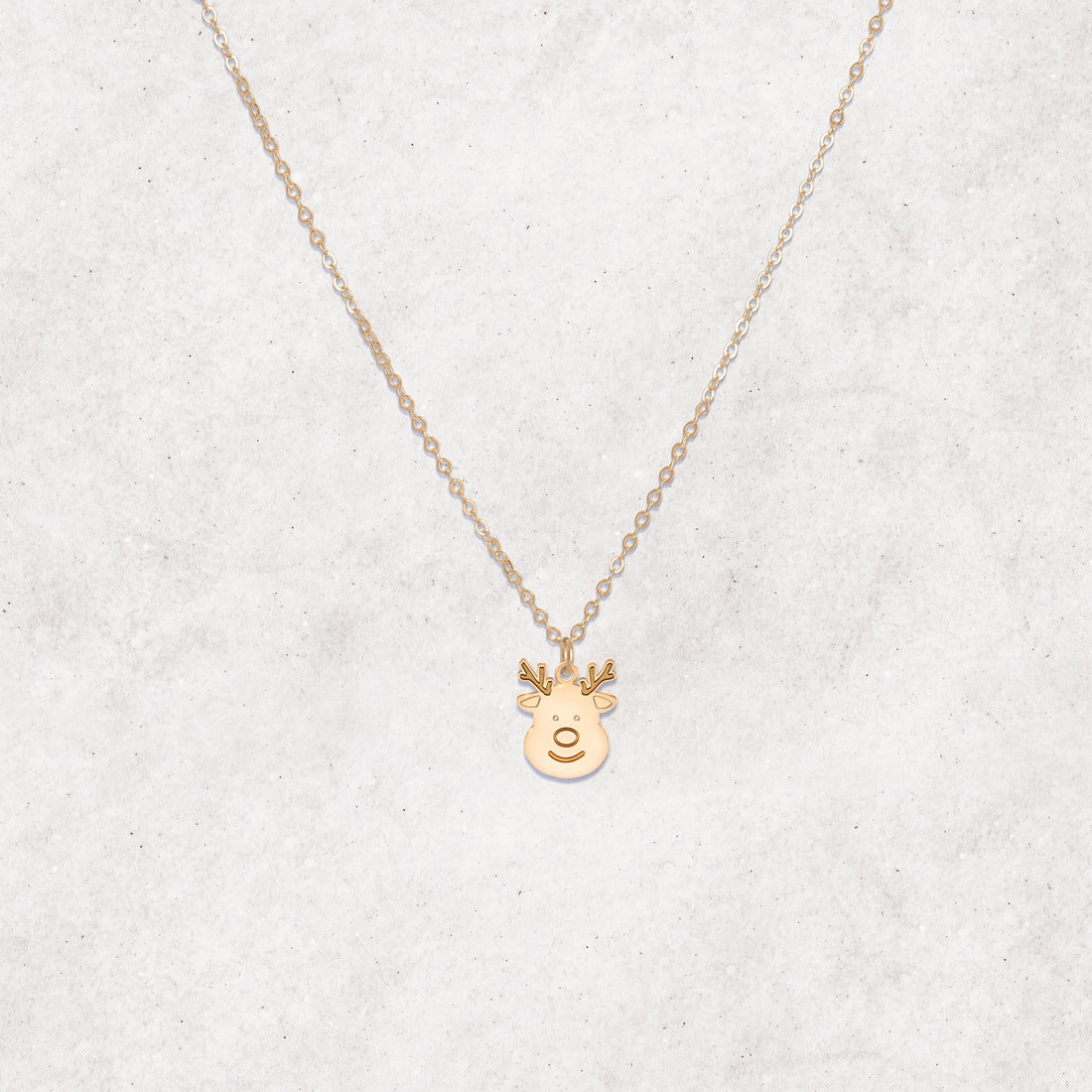 Reindeer Head Pendant Necklace