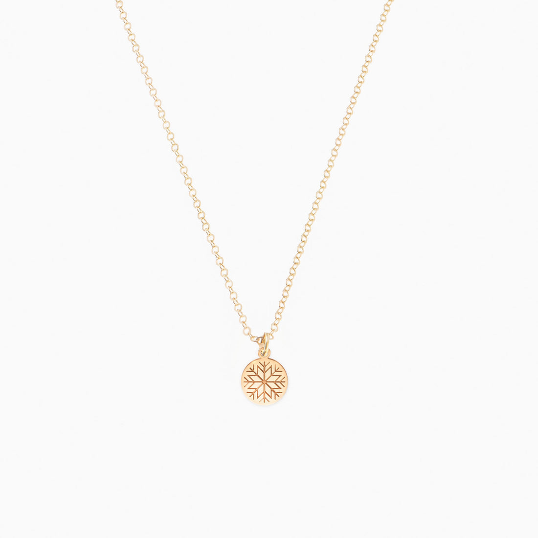 Snowflake Disc Necklace