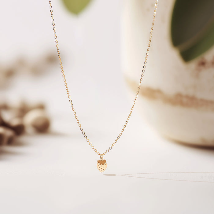 Strawberry Necklace Whimsical