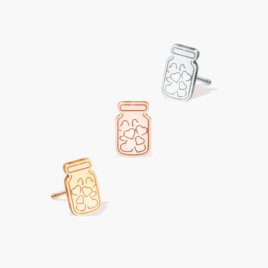 Jar Of Hearts Stud Earrings