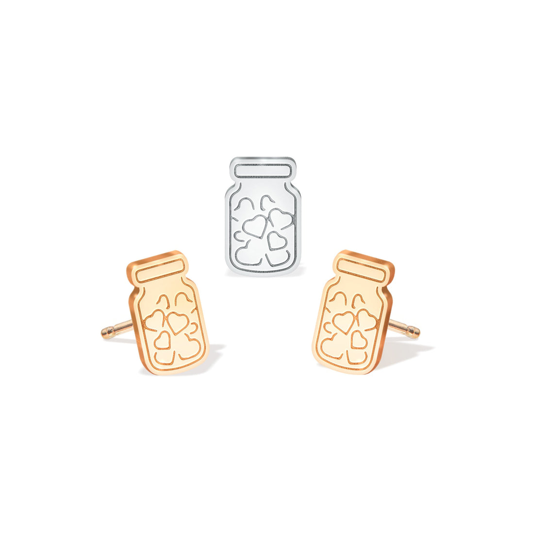 Jar Of Hearts Stud Earrings