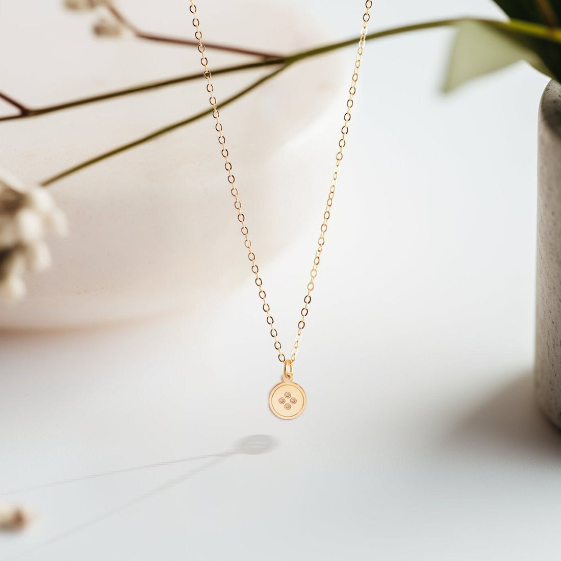 Button Necklace