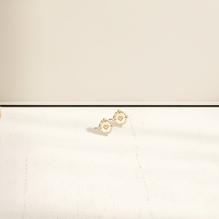 Heart Target Earrings