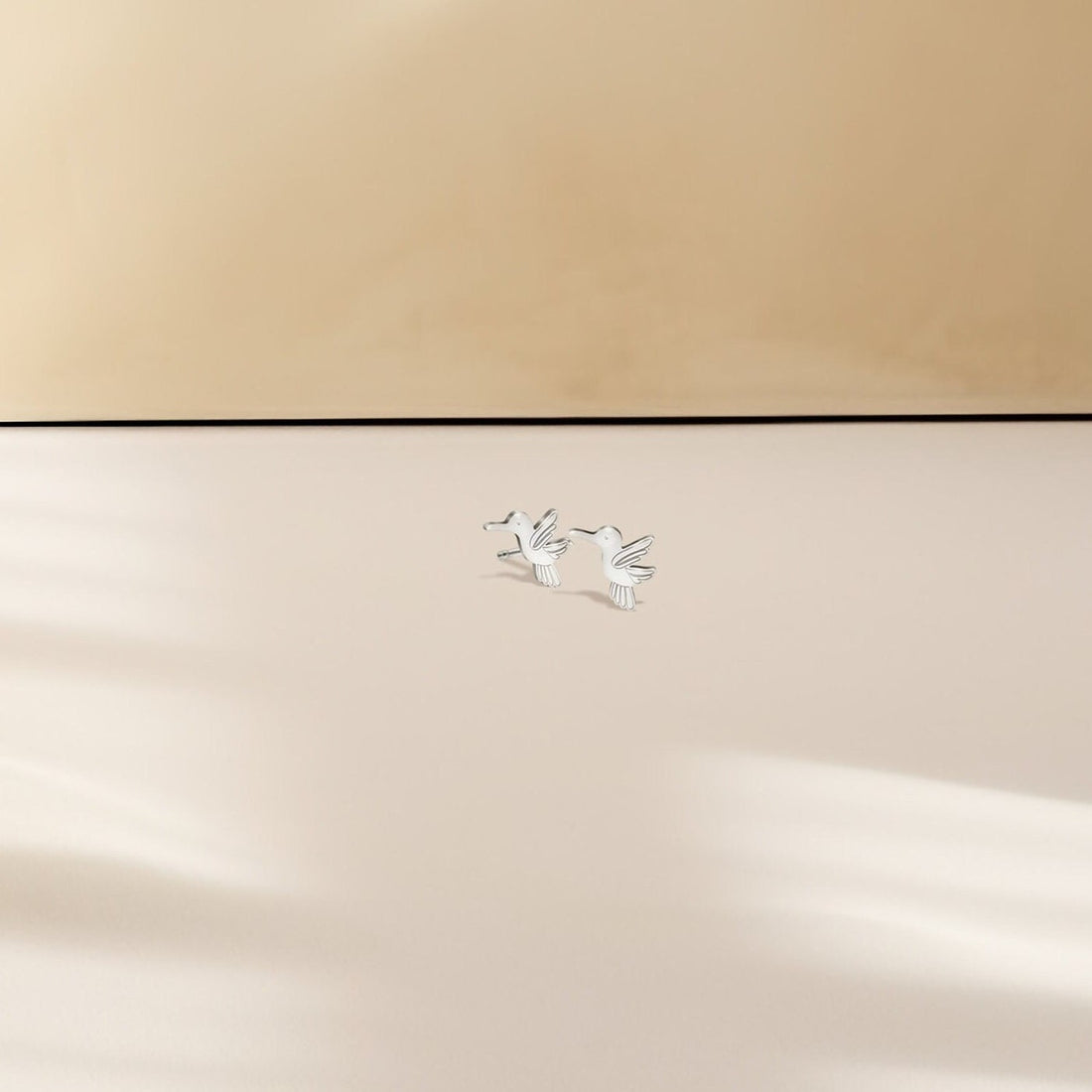 Hummingbird Pendant Stud Earrings