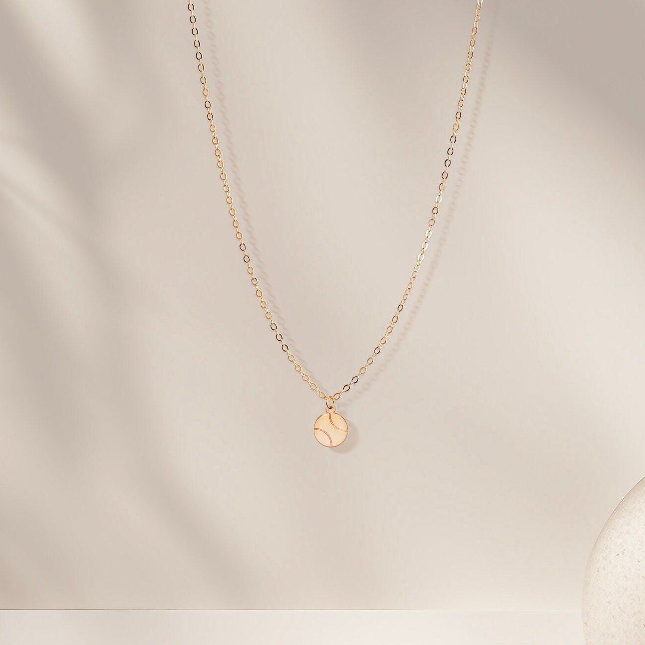 Tennis Ball Pendant Necklace