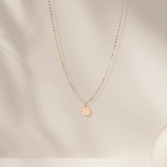 Tennis Racket & Ball Pendant Necklace