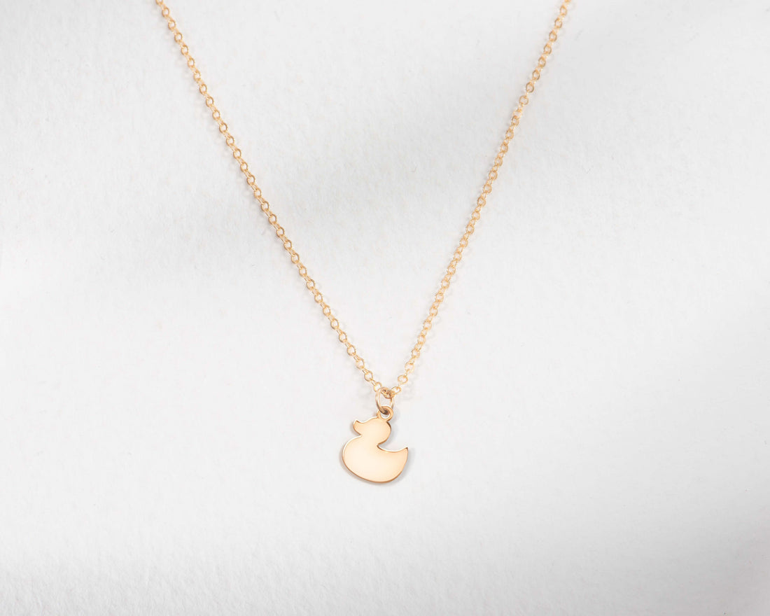 Duck Silhouette Charm Necklace