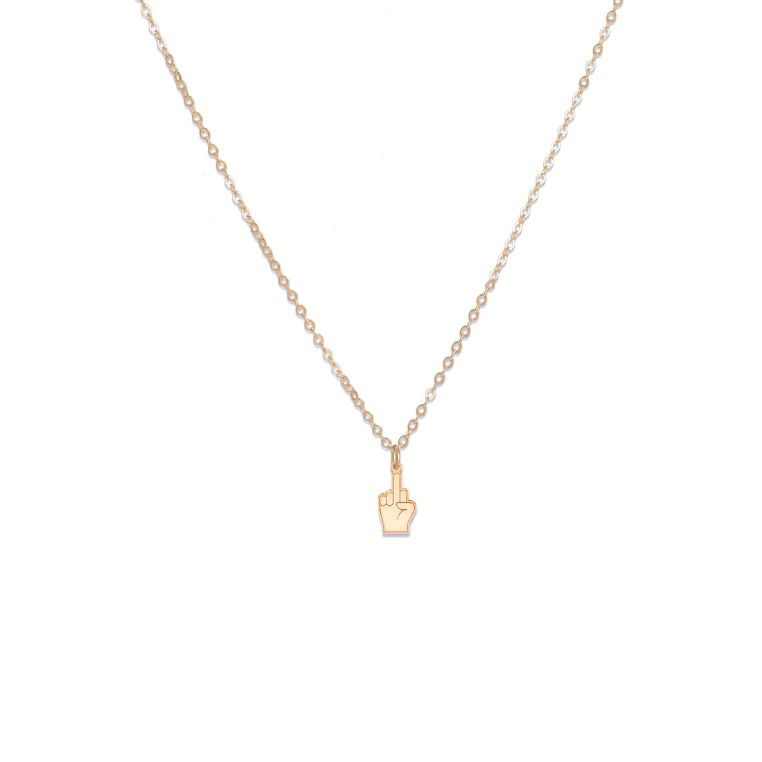 Middle Finger Charm Necklace