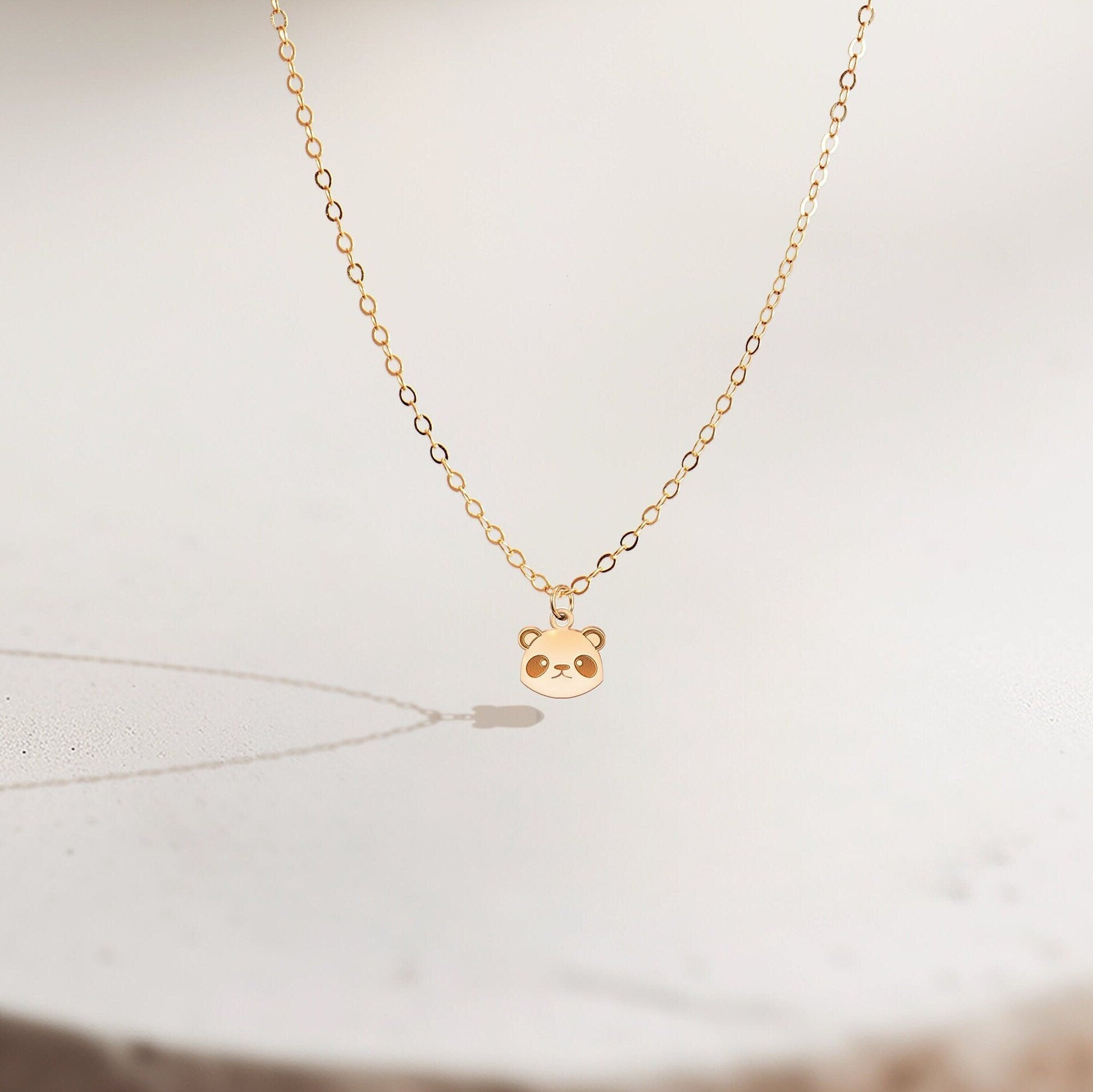 Panda Face Pendant Necklace