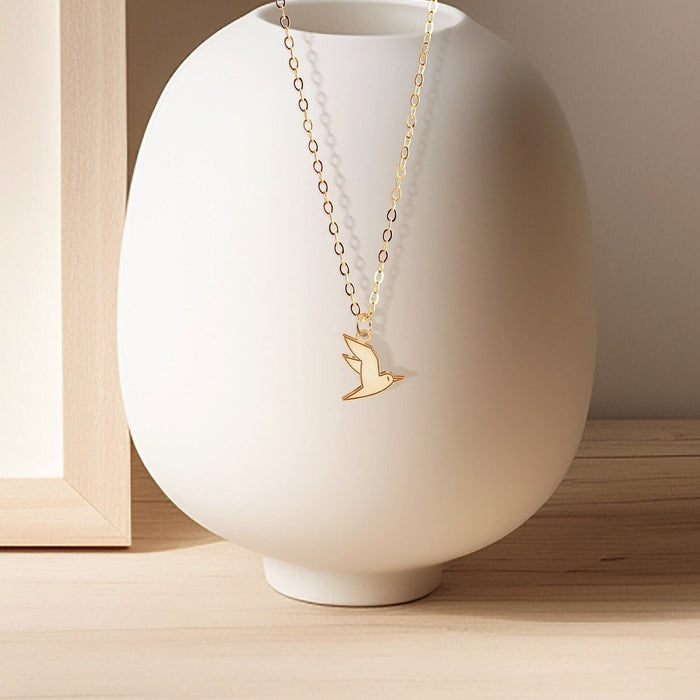 Seagull Necklace Delicate