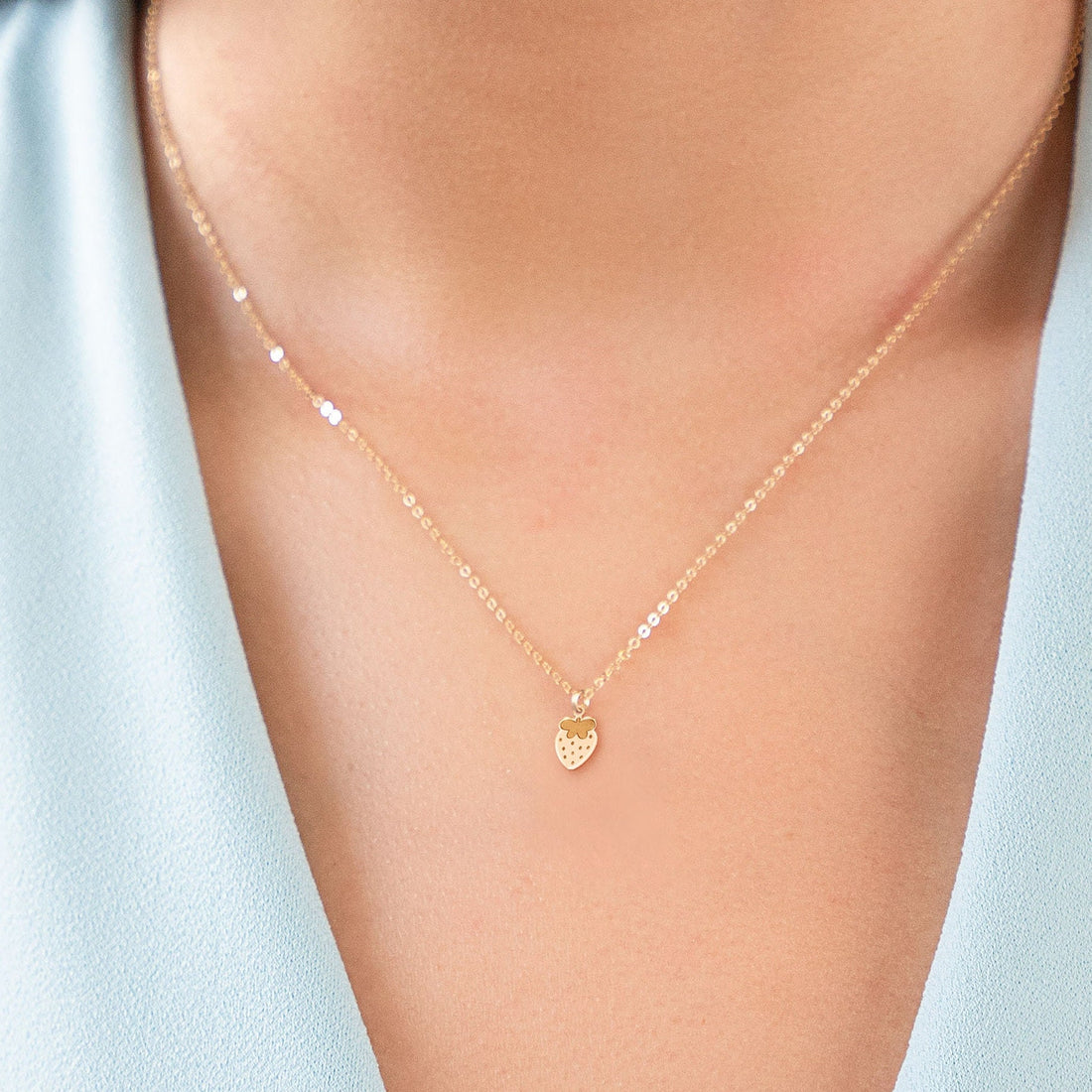 Strawberry Necklace Whimsical