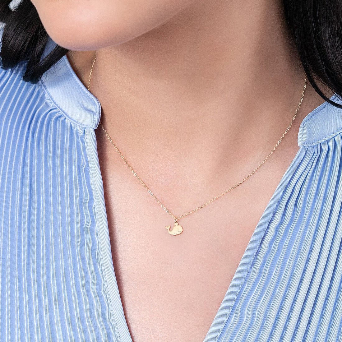 Happy Whale Charm Necklace