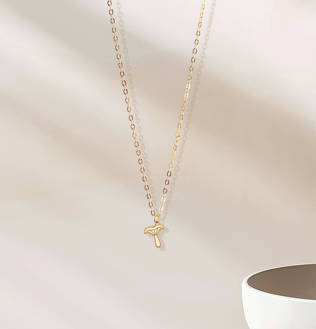 Oyster Mushroom Pendant Necklace