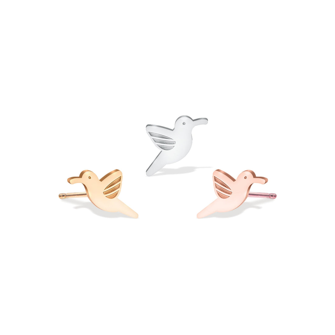 Dainty Hummingbird Stud Earrings