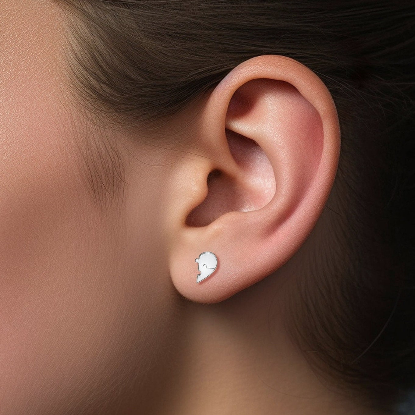 Best Friend Heart Studs