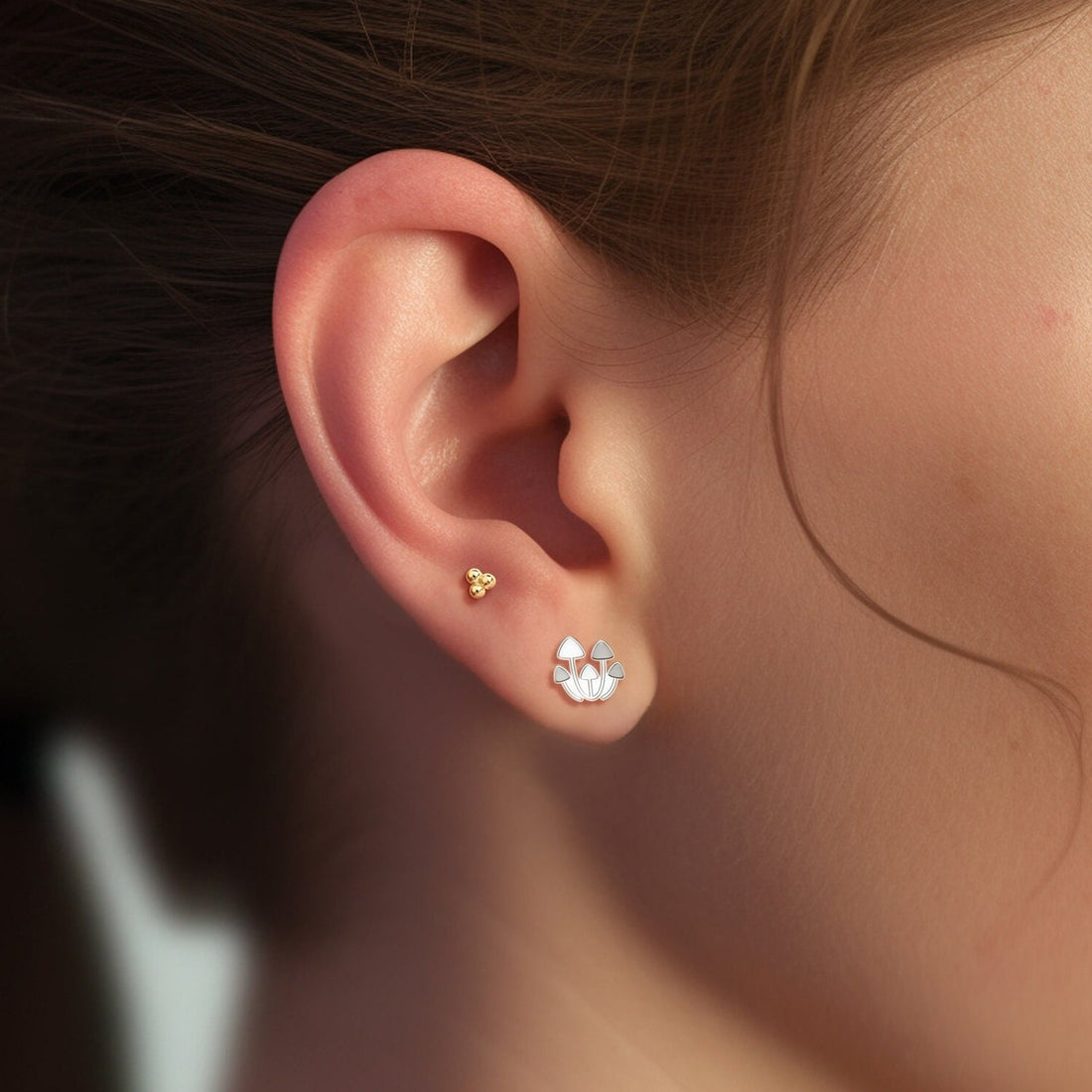 Cute Mushroom Stud Earrings