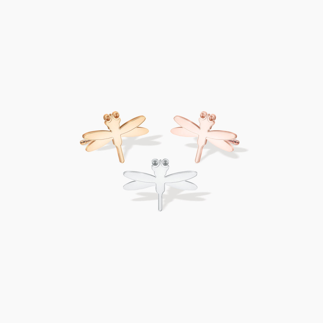 Dragonfly Charm Stud Earrings