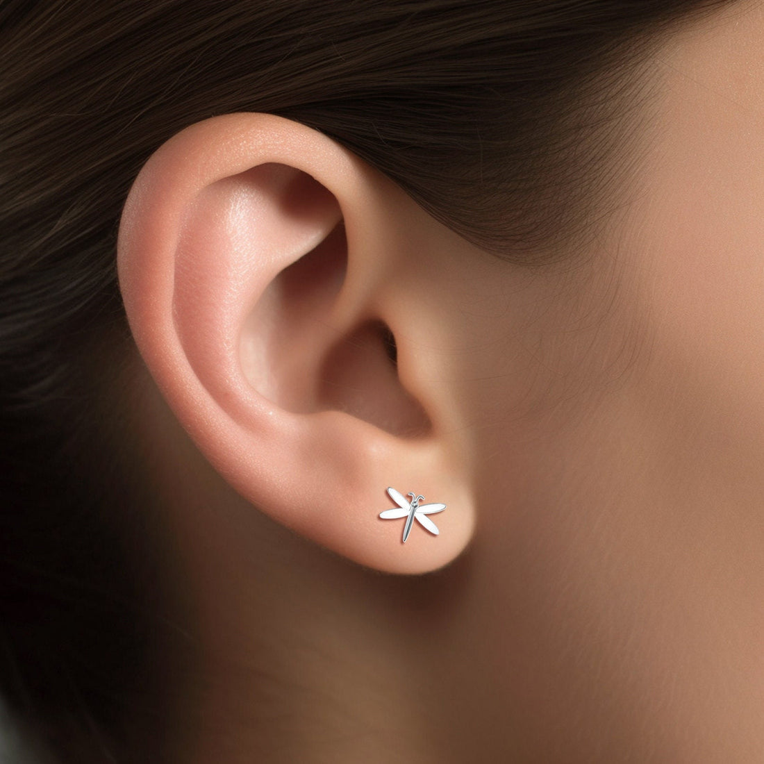 Dragonfly Charm Stud Earrings