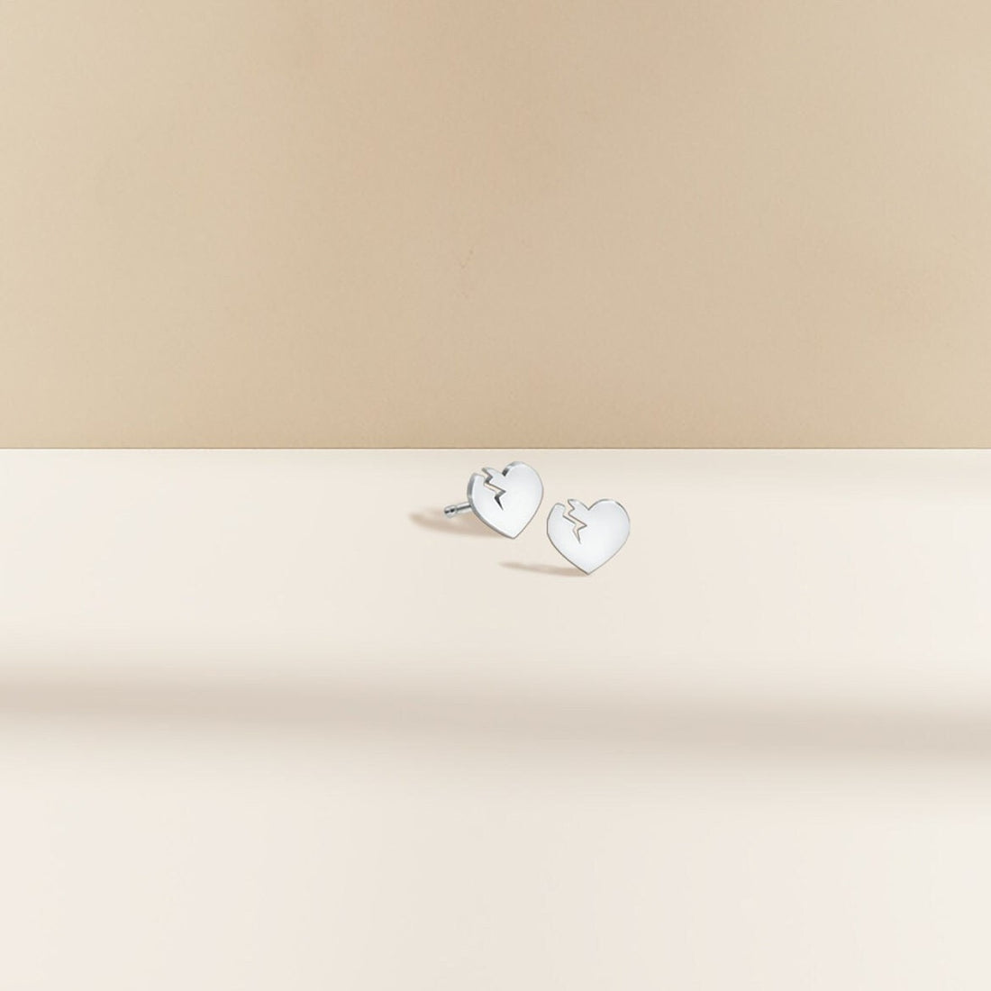 Broken Heart Stud Earrings