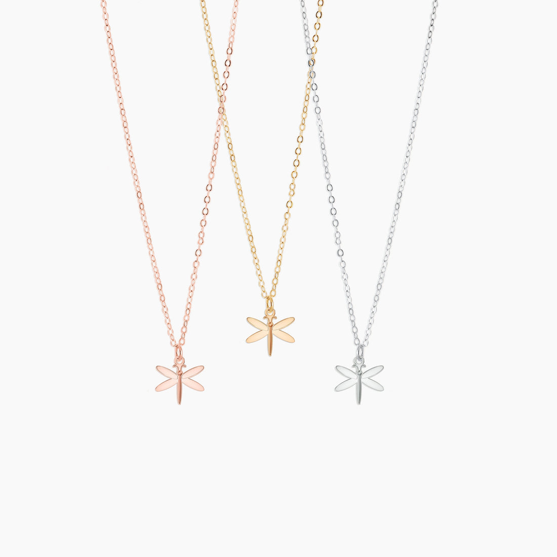 Dragonfly Pendant Cable Necklace