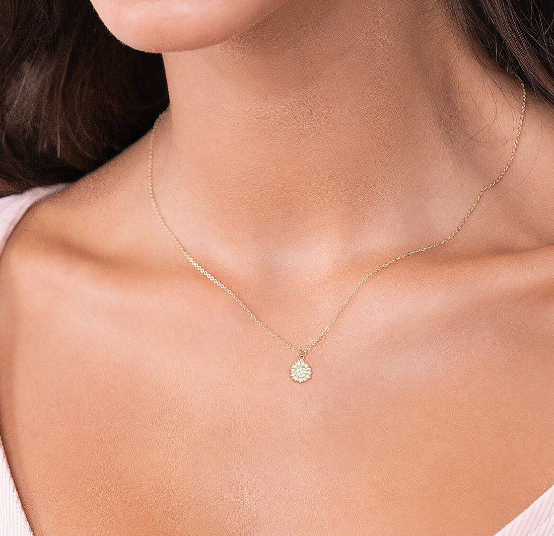 Sunflower Pendant Necklace