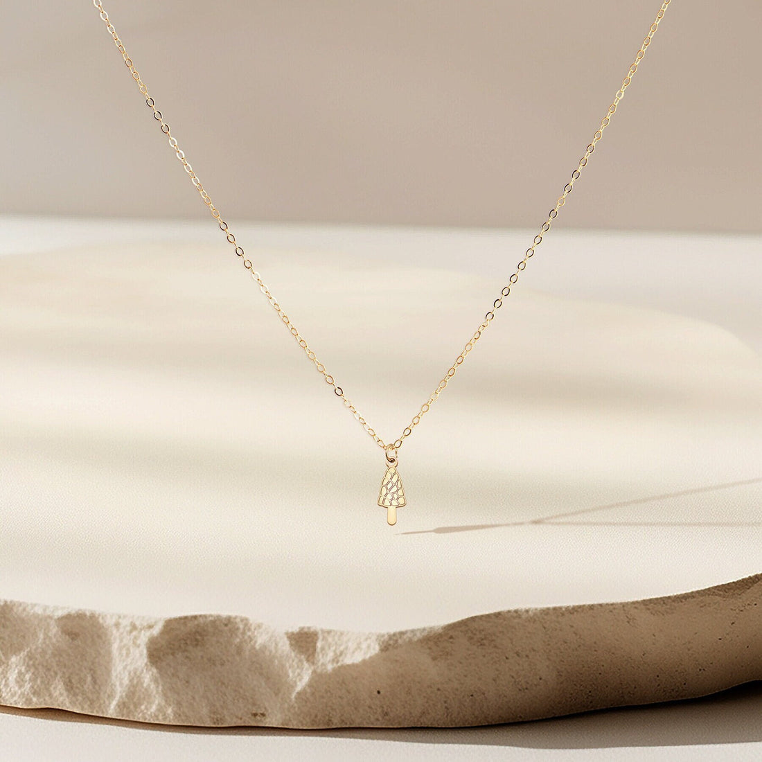 Morel Mushroom Necklace