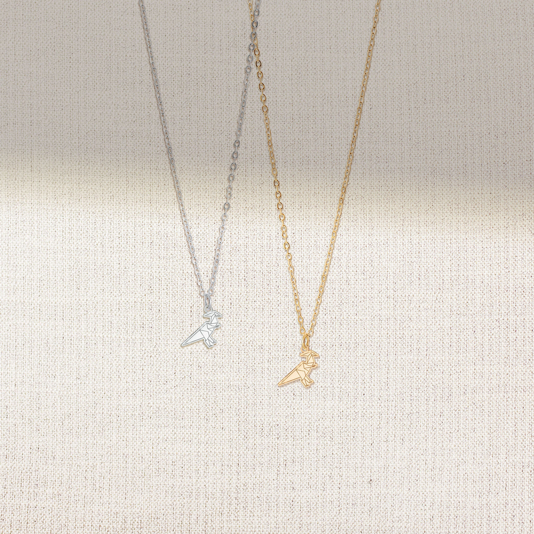 Origami Parasaurolophus Necklace
